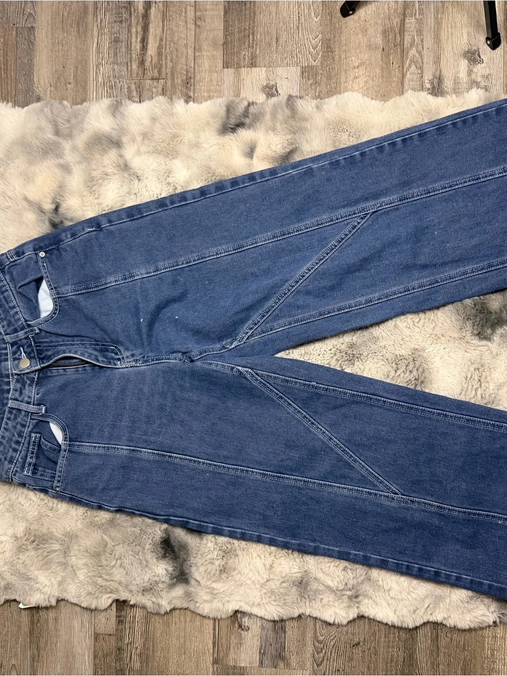 SHEIN Men's Blue Straight-Leg Denim Jeans